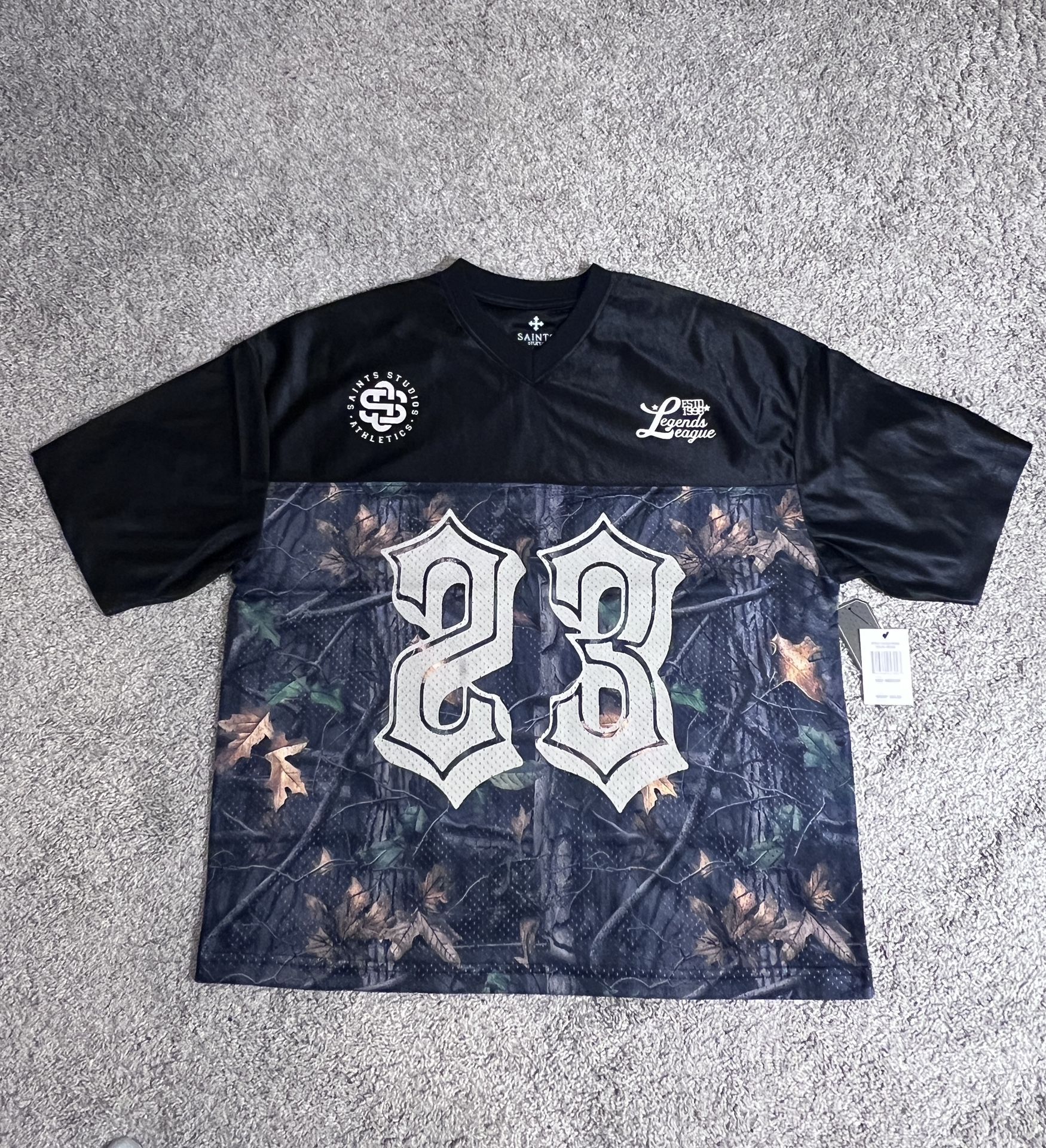 Saints Studio Men’s Soccer Jersey – Black/Camo