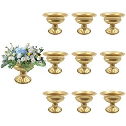 Metal Vases for Centerpieces set of 10