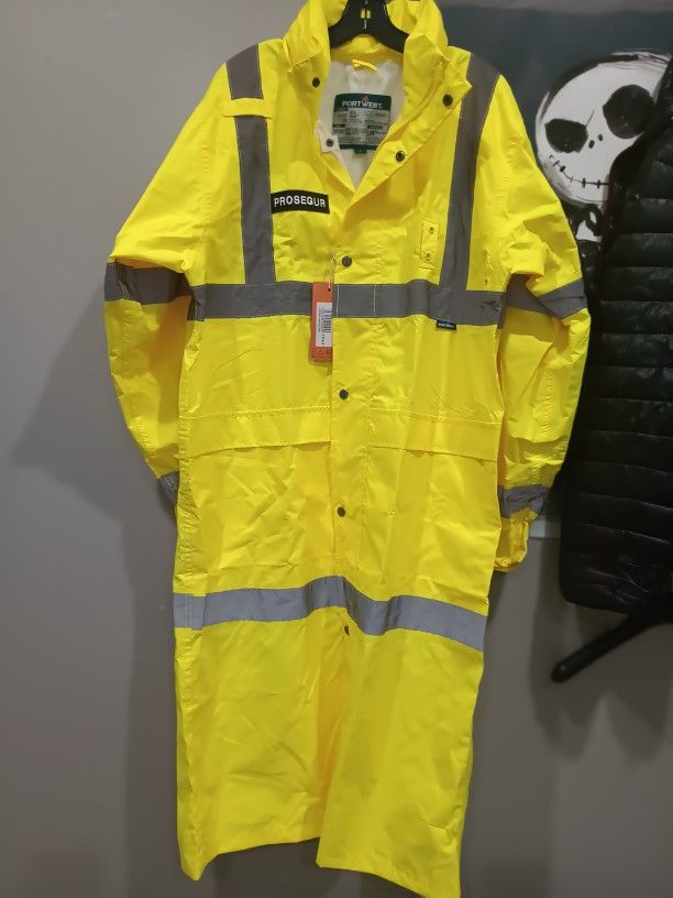 Yellow Caution Worker Jacket