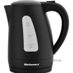 EliteY393- Gourmet EKT8690 1.7L Electric Tea Kettle 1500W Hot Water Heater Boiler BPA-Free