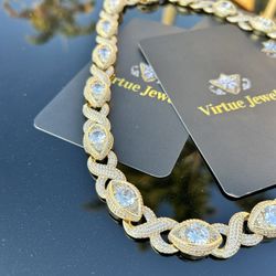 Infinity Eye Gold Luxury Premium Quality Chain 24inch