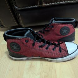 Men's Converse All-Stars Red/Black Size 12. No shoebox available.