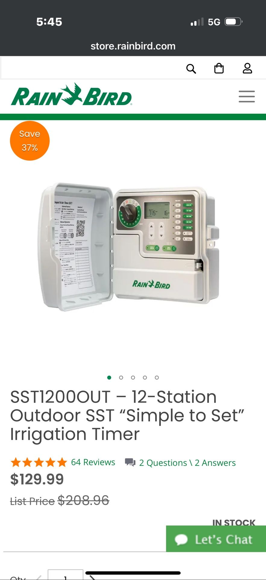 Rain Bird Sprinkler Timer