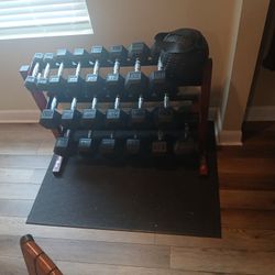 Rubber Dumbell Set 5-50lbs Brand New