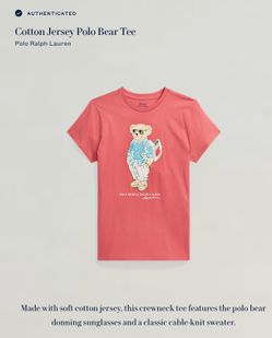 Polo Ralph Lauren Cotton Jersey Polo Bear Tee