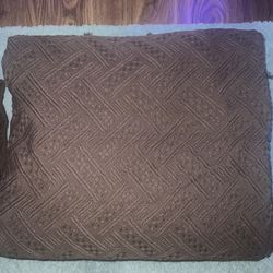 Set of 2 - Chocolate Sofa Covers for 3 Cushion Couch Geometrical Couch Cover - 91” by 134”