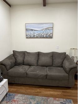 Charcoal gray sofa from Ashley