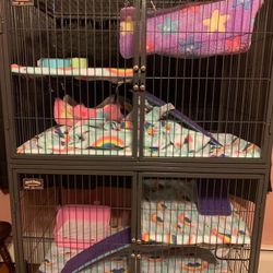 Ferret Nation Double Unit habitat/cage with stand. Ferret Nation Model 182