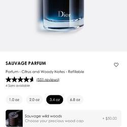 DIOR "SAUVAGE"  PARFUM 3.8 