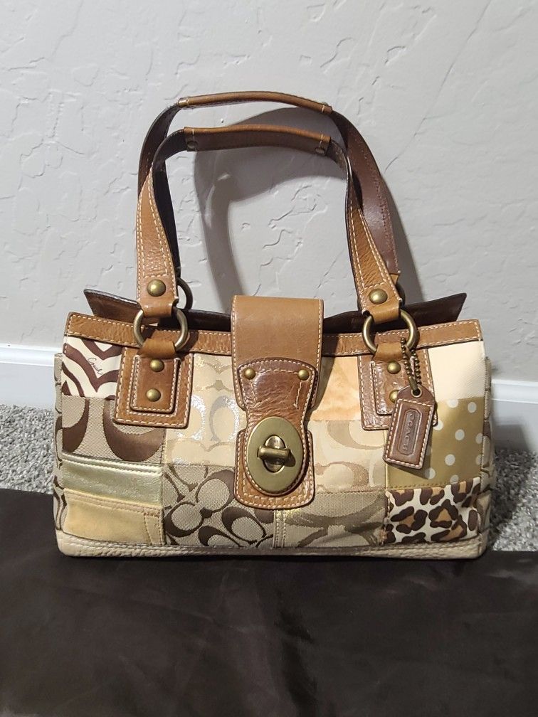 Coach Purse Legacy Patchwork With Dust Bag Like New