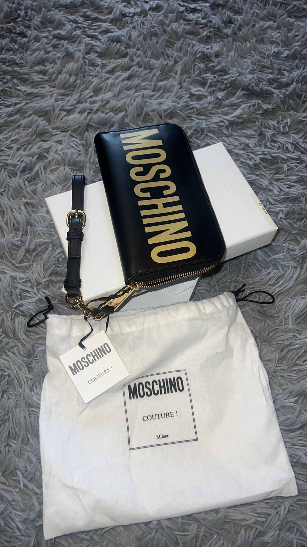 Moschino Zipped Wristlet Wallet