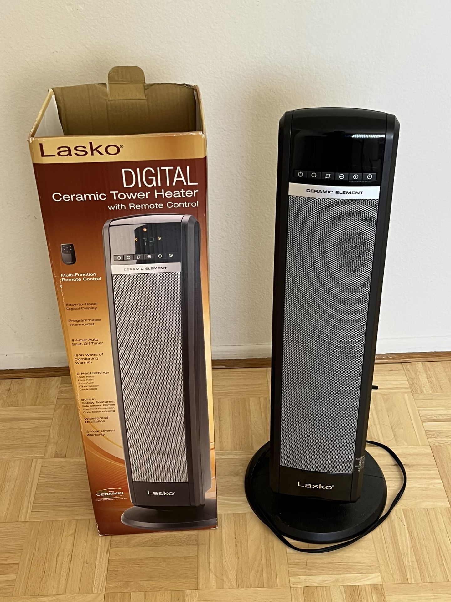 LASKO - Digital Ceramic Tower Heater with Remote Control