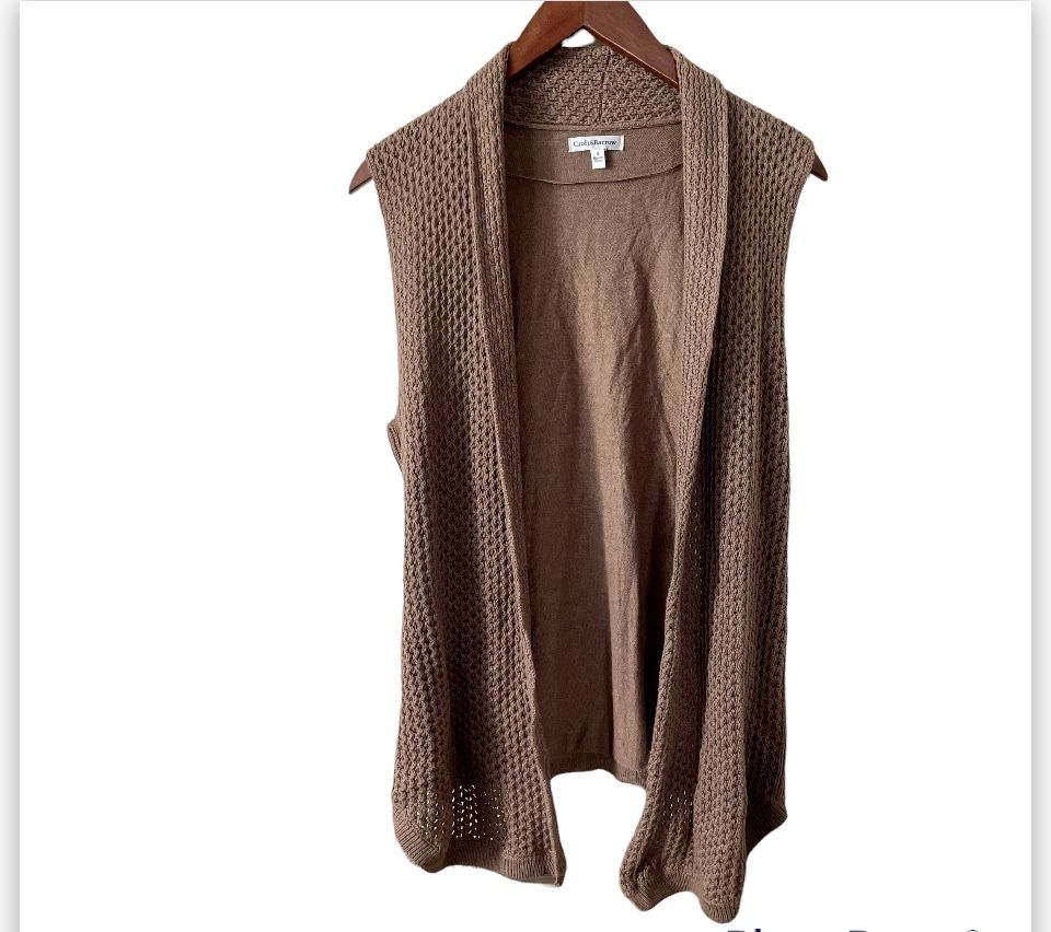 Brown Sleeveless Sweater Vest