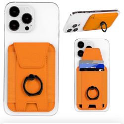 Stretchy MagSafe Wallet for iPhone 15/14/13/12 Series Leather Card Holder Magnet