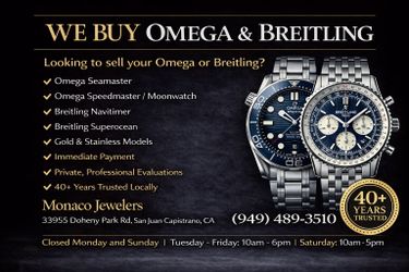 Cash For Your Omega and Breitling Watches