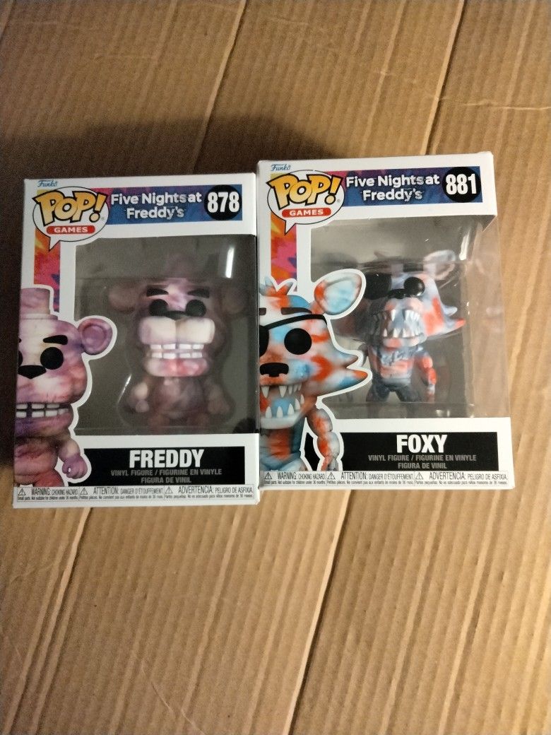 Funko Pop FNAF Tie Dye Foxy And Freddy