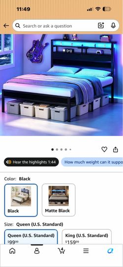 Queen size bed with 2 side tables