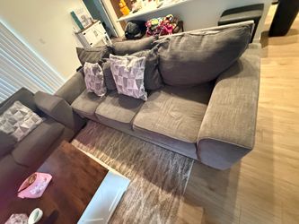 Dark Grey Wide Seat Couches