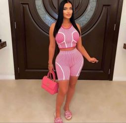 Two piece biker short set