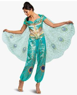 New Disguise Women's Jasmine Teal Deluxe Adult Costume Adult Costume, Large