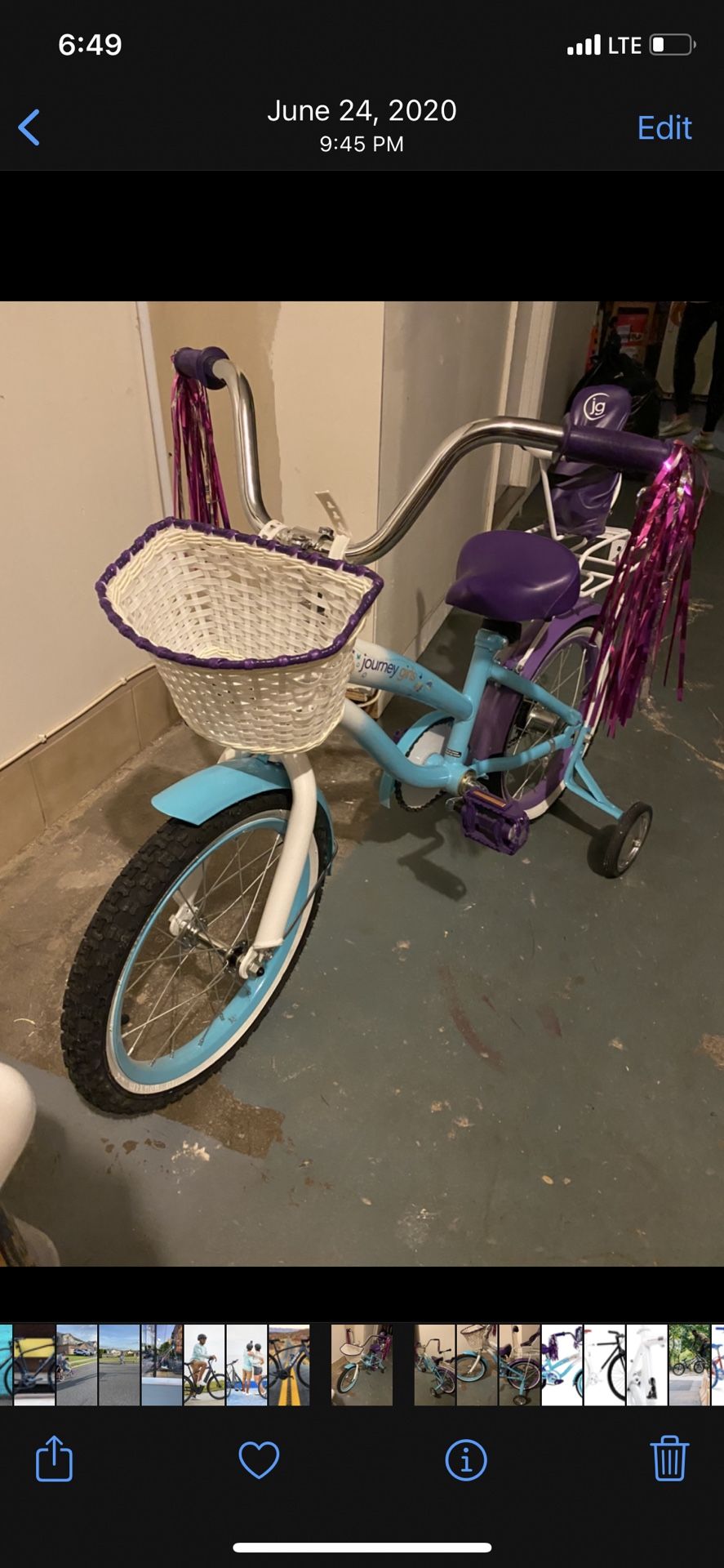 Avigo 16” Journey Girls bike W/ Helmet