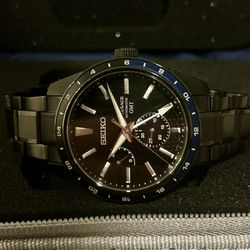 Seiko Presage Sharp Edged Series ZERO HALLIBURTON Limited Edition Black Dial Automatic SPB271J1 100M Men's Watch