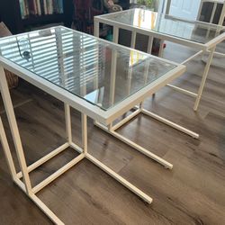 IKEA 2 C-shaped Tables 