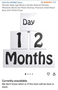Baby milestone blocks- white