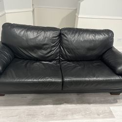 Comfortable Leather Couch, Chair And Ottoman 