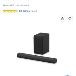 LG S40T 2.1ch Soundbar with Wireless Subwoofer & Bluetooth (Black, Model: S40T)