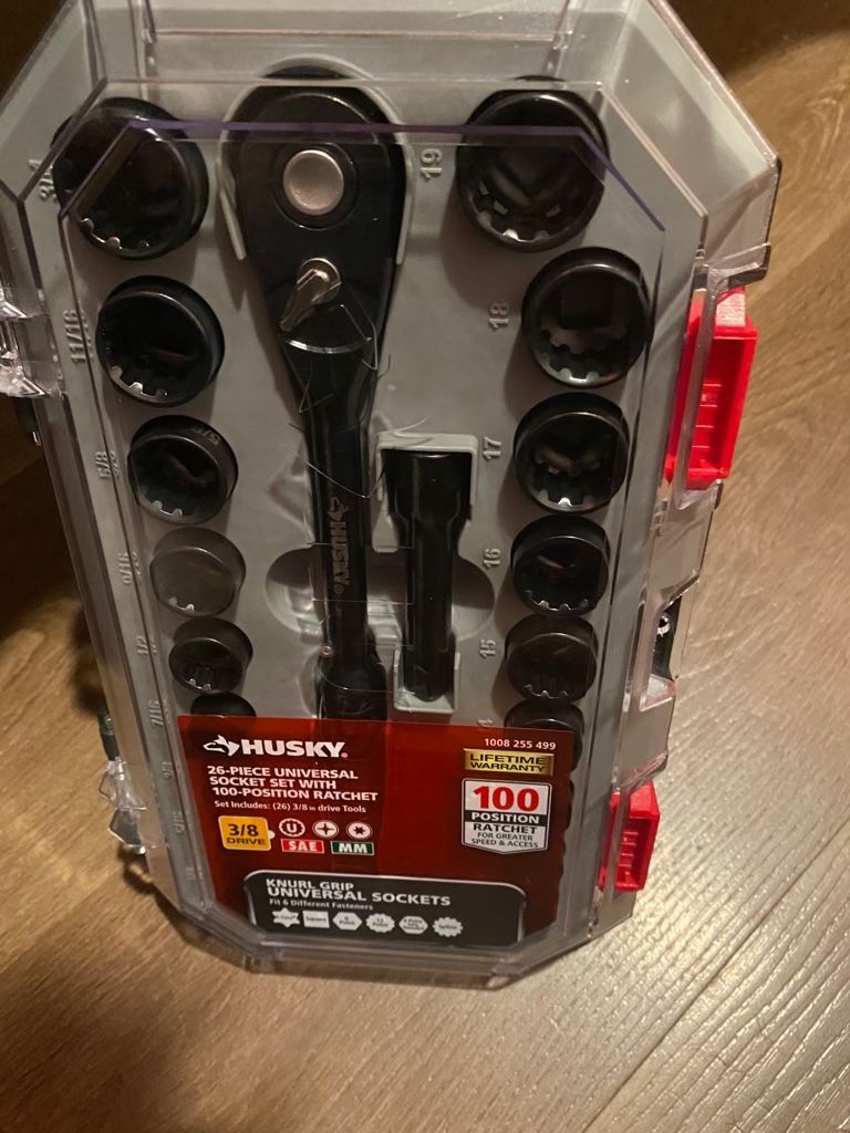 26-Piece Universal Socket Set With 100-Position Ratchet