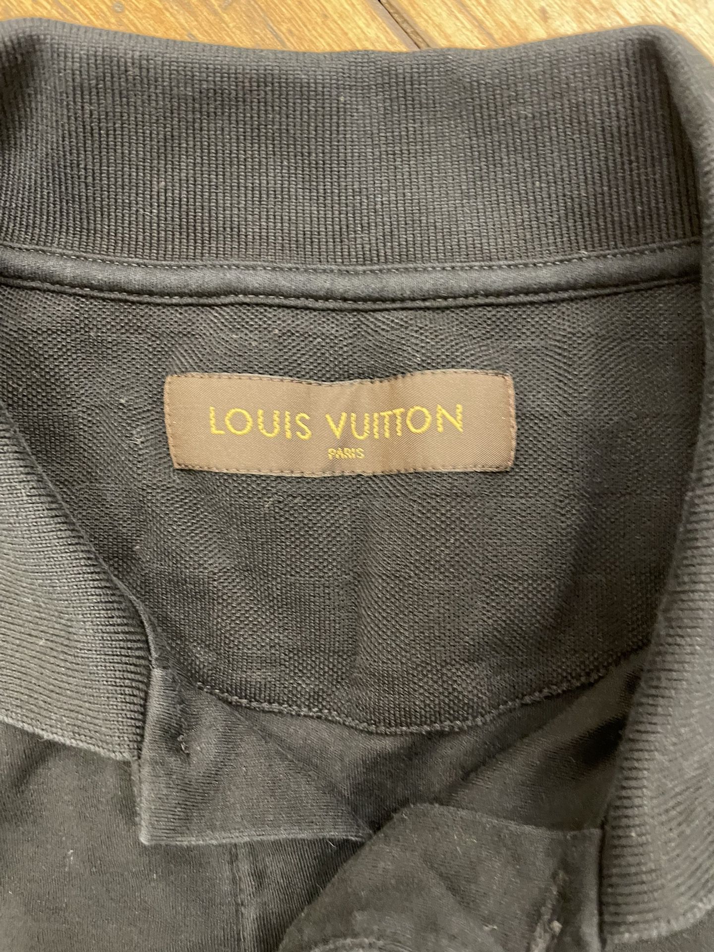 Louis Vuitton Half Damier Pocket Polo BLACK. Size M0