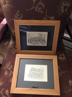 1979 Daniel Stomka sketches, Horseheads Teal Park& Browns pharmacy