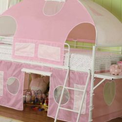 New Sweetheart Tent Loft Bed Pink and White