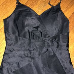 Stunning Black Stretchy Evening Gown Size L