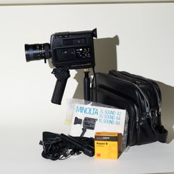 Minolta XL-Sound 84 Super 8 Film Camera + new Kodak 50D Cartridge + Leather Bag