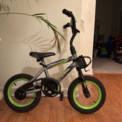 Huffy 12 in. Rock It Boy Kids Bike, Grey Matte and Lime