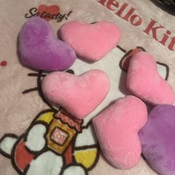 Heart plushies 