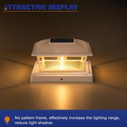 Solar Post Lights 2 Mode  4 Pack 