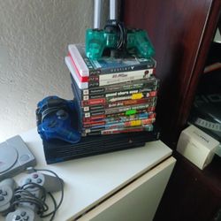Xbox 360, Ps2 (Includes Games), Ps1. Including Controllers