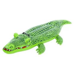 Ride-On Inflatable Crocodile, 55" x 24", Kids Pool Floating Alligator, Heavy Duty Handles, Easy Inflate & Deflate, Suitable for Ages 3+