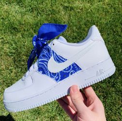 Custom Blue Bandana Af1