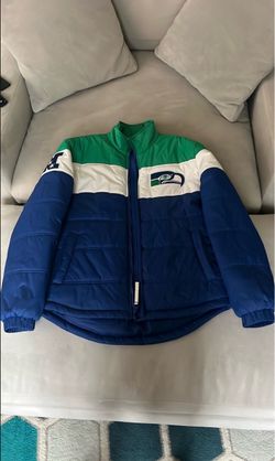 Seattle Seahawks Mitchell And Ness Throwback Puffer Jacket