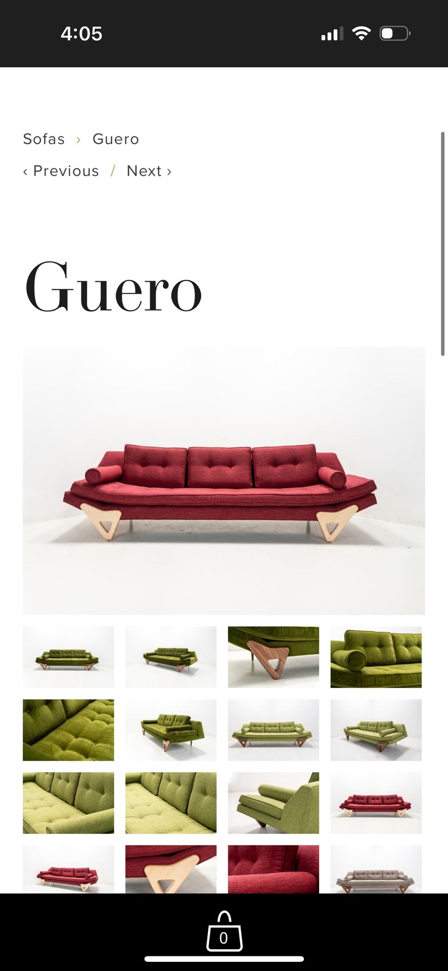 Gondola sofa