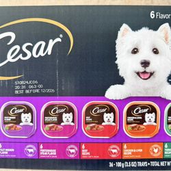 Cesar Wet Dog Food Unopened Box 36ct 