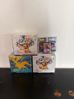 Pokémon TCG pokemon center Elite Trainer Box Lot with CGC gengar 10 Cards