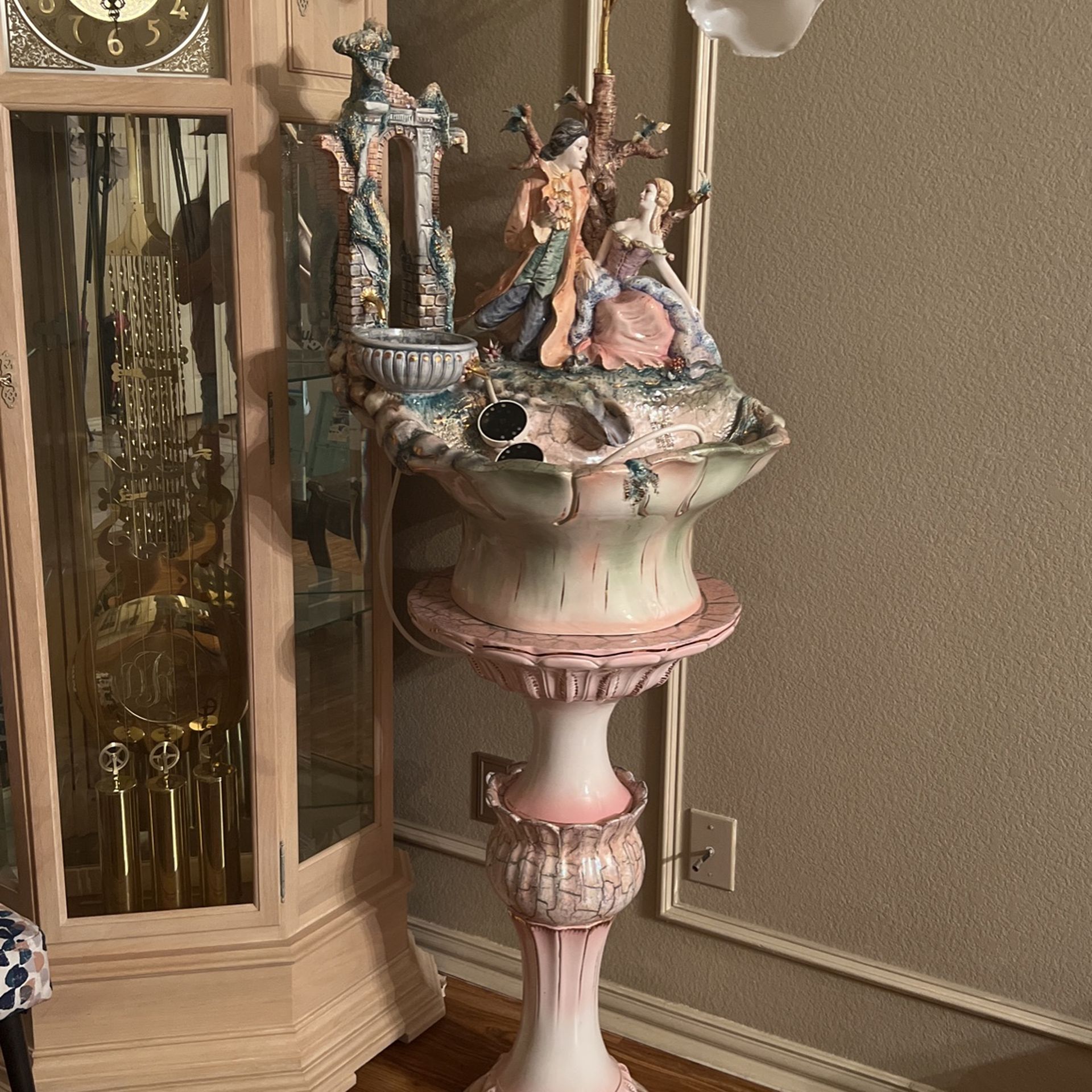 Antique Porcelain Lamp And Fountain 