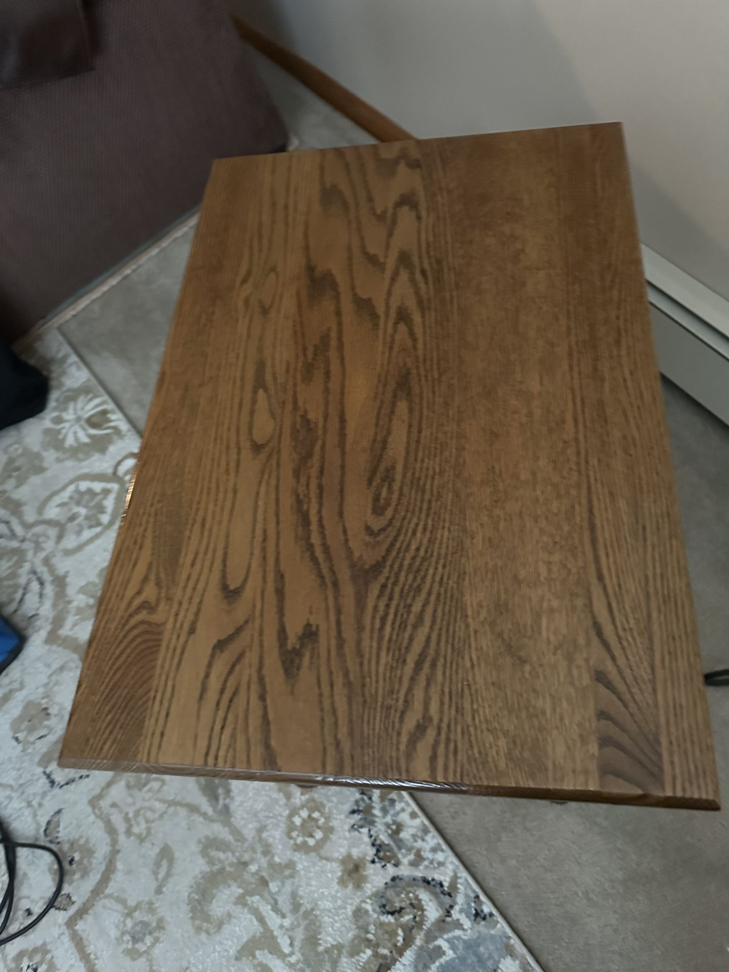 Solid Wood Table And 2 Side Tables 