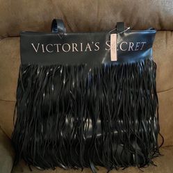 Victoria’s Secret Black Fringe Tote