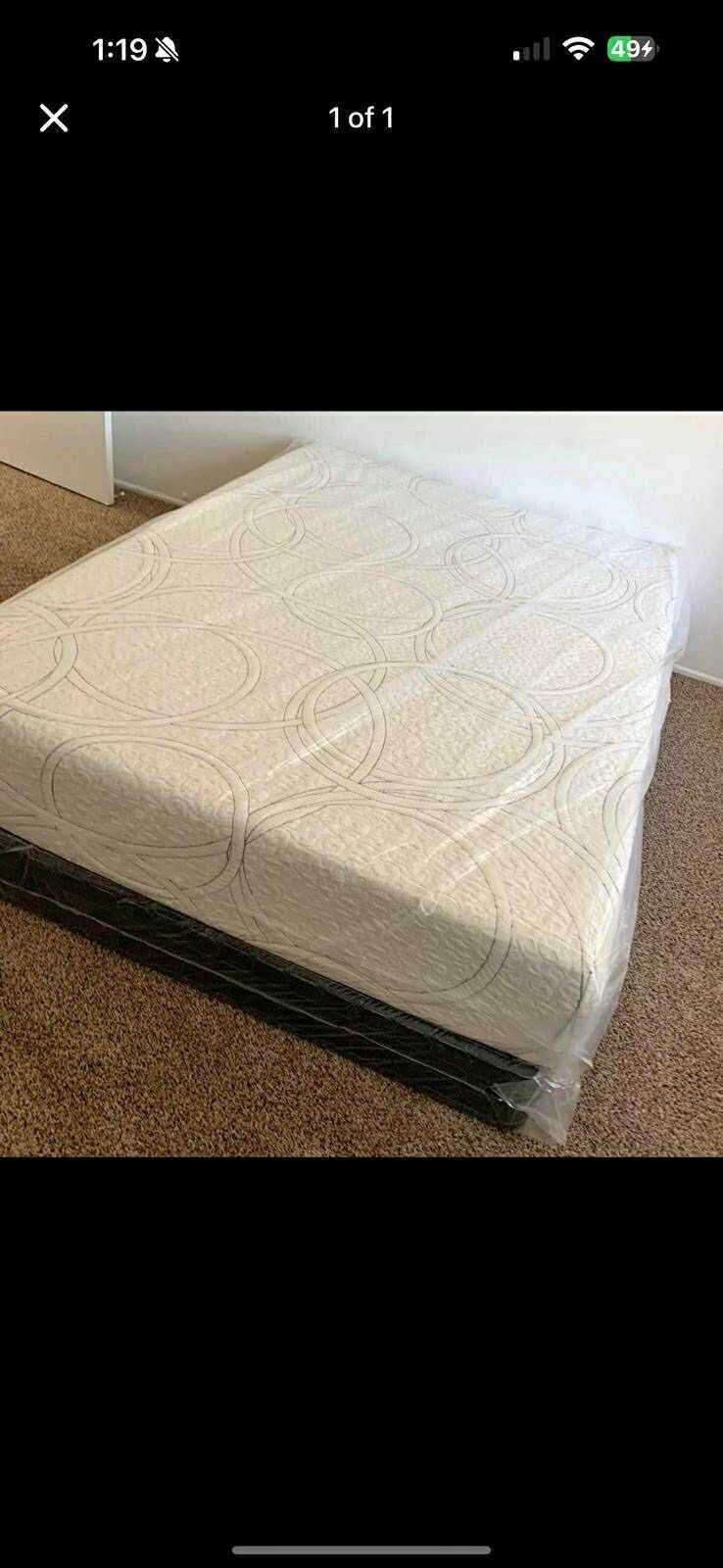 Set White Memory Foam Full Size 14 Inch